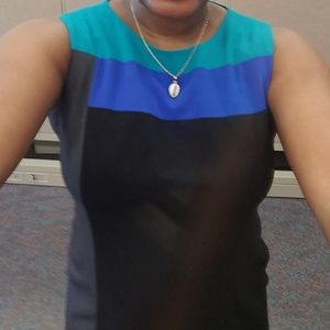 Colorblock Calvin Klein sheath dress